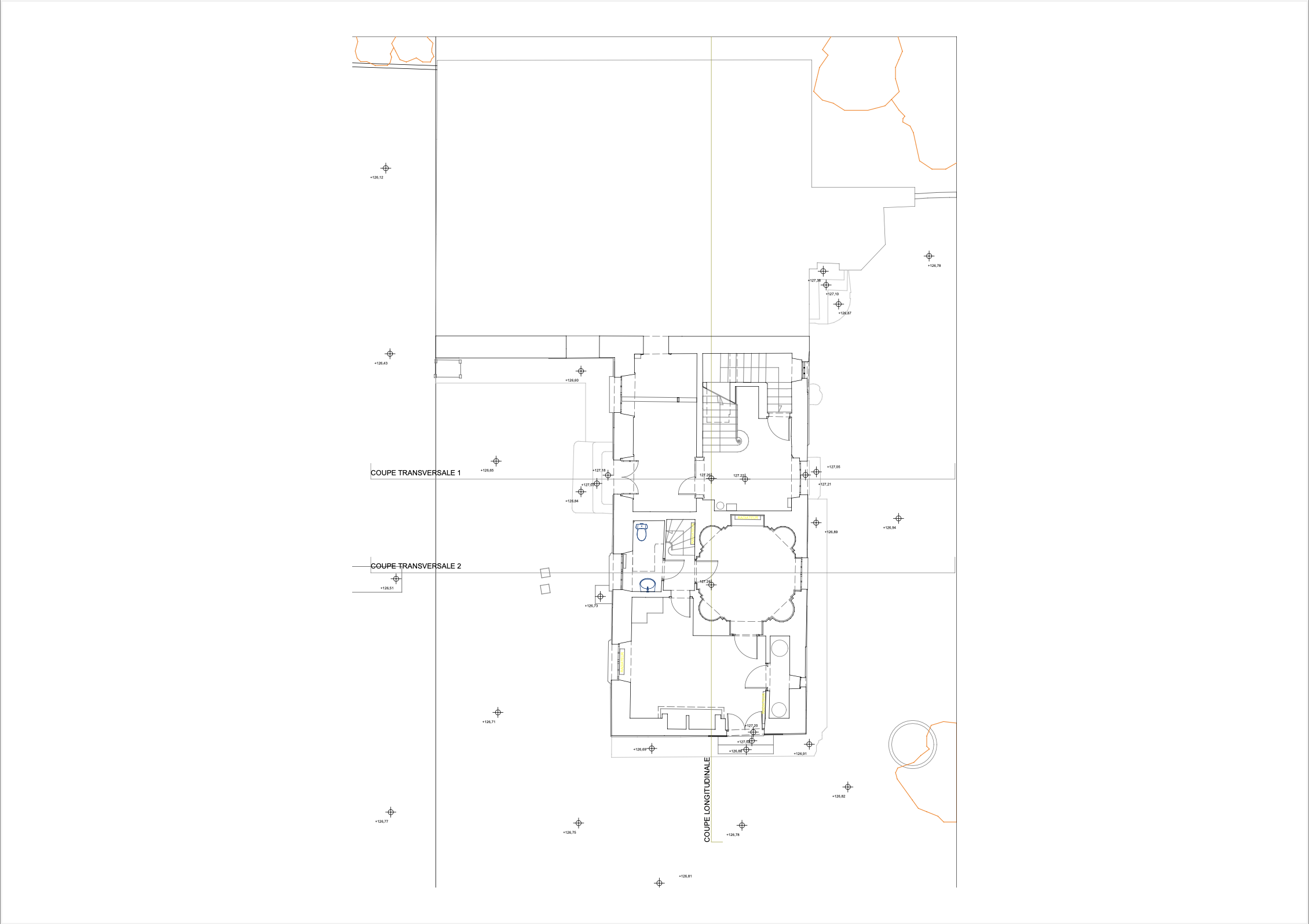 Plan de la maison forestière de compiègne réalisé par Atelier Sauvegarde