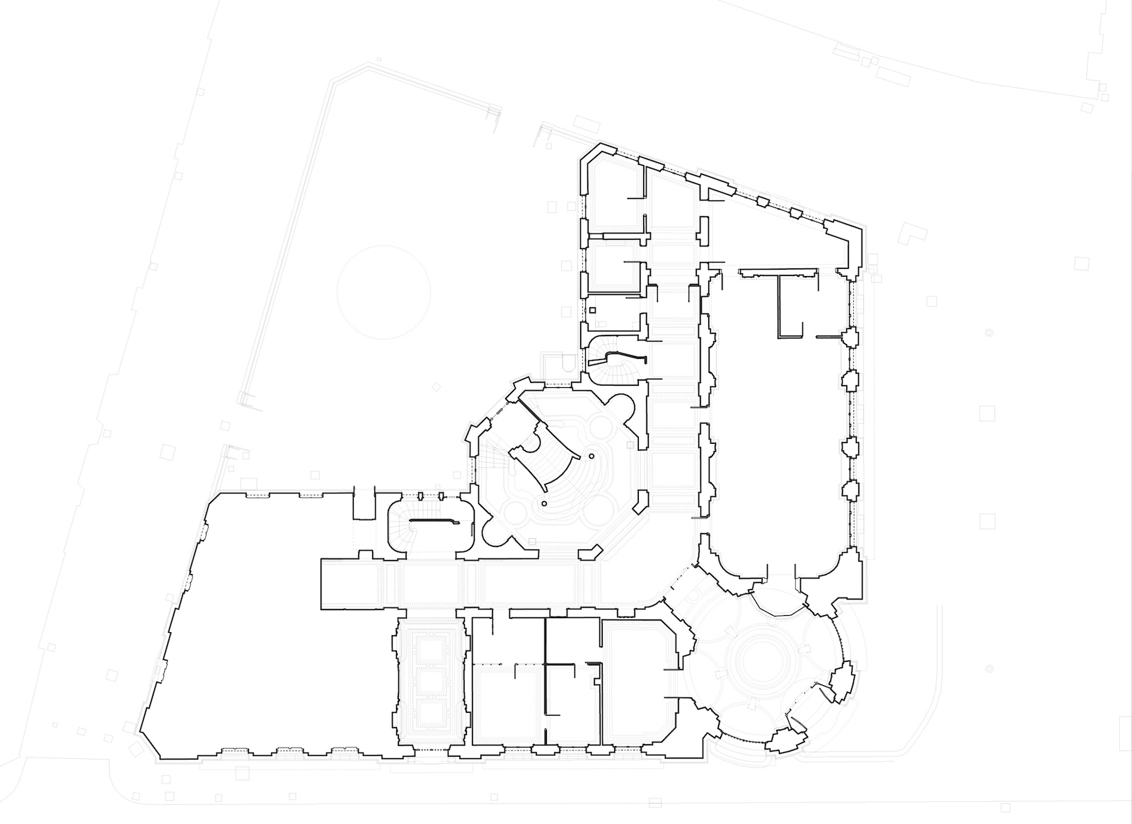 Plan Hôtel de Ville de Sens réalisé par Atelier Sauvegarde
